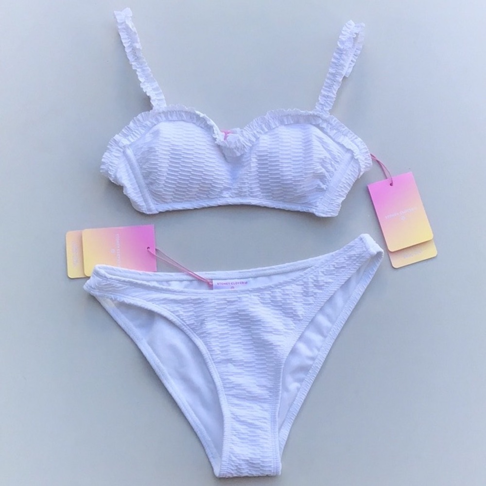 Stoney Clover Lane x Target White Textured Bikini Set
